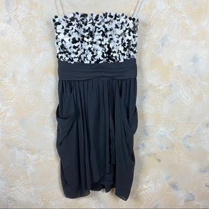 Alice and Olivia Black and White Sequin Dress‎